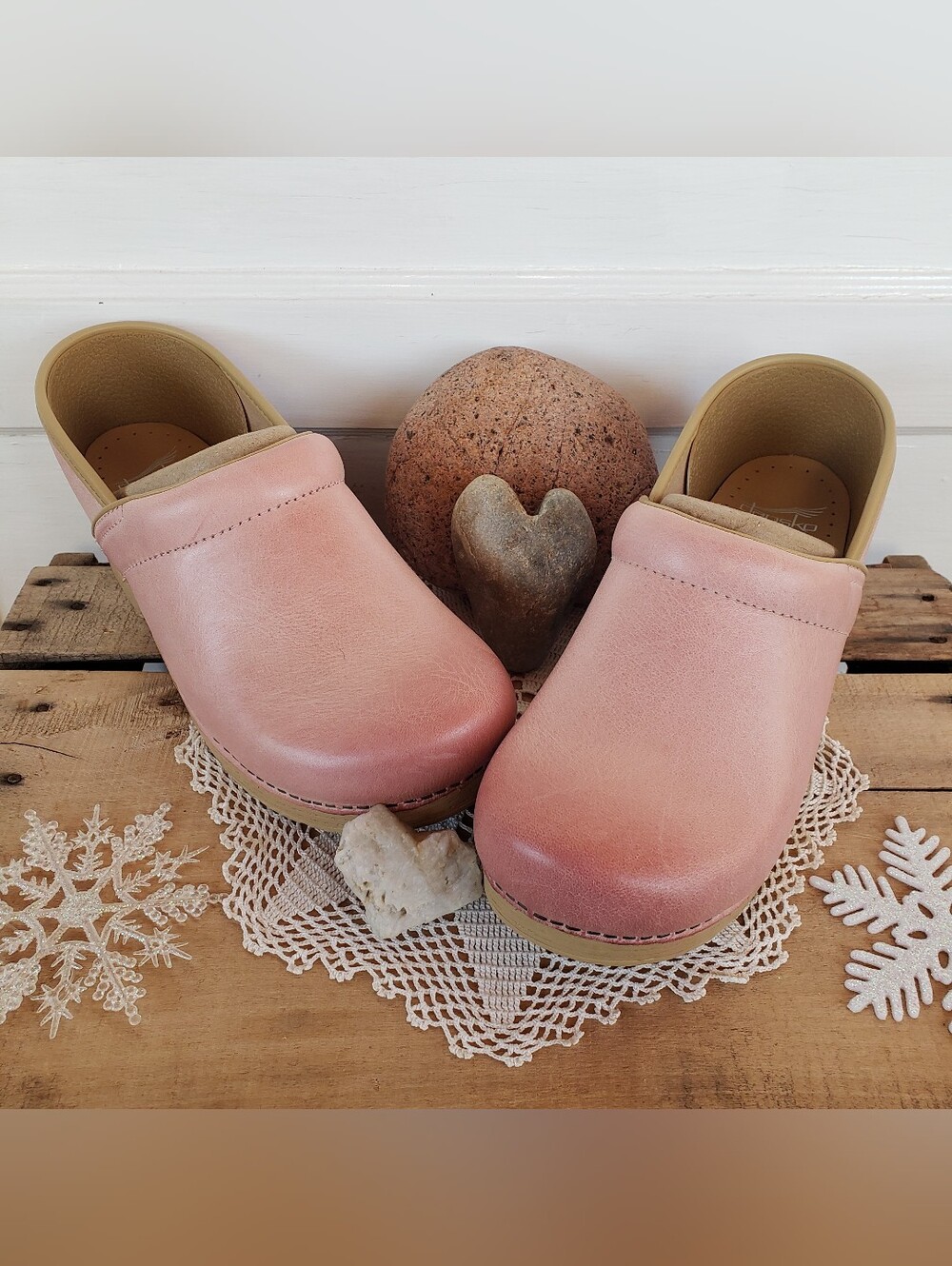Rose Quartz Dansko Pro Honey Clog Pink Burnished Distressed Boho Cottage Prairie - Picture 11 of 14